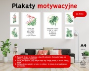 Zestaw plakatów na ścianę rośliny monstera A4 do druku