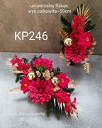 Komplet nagrobny zestaw kwiaty na grób stroik świąteczny wiązanka flakon