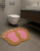 Dywan do łazienki, sypialni, przedpokoju ręcznie robiony tuftingowy sliady