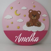 Obrazek miś 3D z personalizowanym imieniem