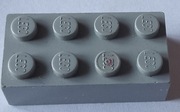 Lego 3001 jasnoszary klocek 2 x 4 6558