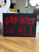 Slayer obraz god hates us 40x30 malarstwo akrylowe poster
