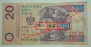 Seria Zastępcza YF 1994, 20 zł / PLN