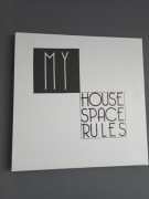 OBRAZ NA PŁÓTNIE ozdoba ścienna TABLICZKA Z MOTYWACYJNYM NAPISEM 30x30cm