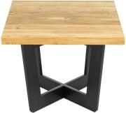 Stolik Industrialny Dębowy Kawowy średnica 60x60cm