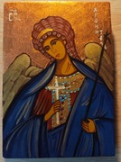 Ikona Anioł Stróż pisana ręcznie 21 x 14 cm