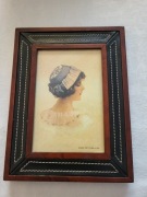 Ramka na zdjęcia 10 na 15 drewniana ,skóra