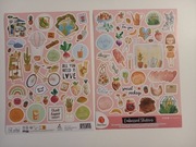 Naklejki planer scrapbooking DecoTime 2 szt. arkusze A4 - letnie truskawki