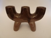 Świecznik Marcin, Maria Worotyńska, świecznik trojak, ceramika Prl, vintage