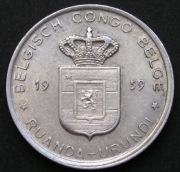 Kongo Belgijskie 1 frank 1959 - palma