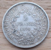 5 Franków Herkules 1875 A