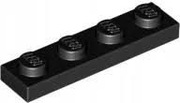 LEGO PŁYTKA 1X4 CZARNA