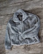 New Look szara pluszowa milutka kurtka S