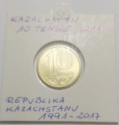 Kazachstan 10 Tenge 2011 Stan bankowy z połyskiem menniczym
