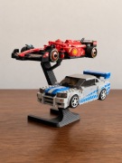Lego Speed Champions - stojak - stand - ekspozytor - dwumiejscowy - czarny