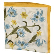 Apaszka chustka kwiaty tulipany i krokusy 70x70cm