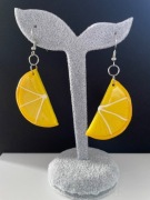 Kolczyki ręcznie robione z masy Fimo cytryny