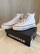 Nowe Oryginalne Converse Chuck Taylor All Star Lift Platform Hi Białe R.39