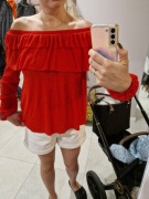 Bluzka czerwona red diverse M 38 hiszpanka 