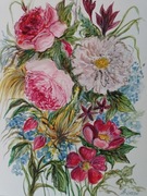 Obrazek z kwiatami ( kompozycja kwiatowa).