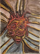 Obraz ekspresjonistyczny ORYGINAŁ akryl płótno 30x40 "Heart of Devotion"