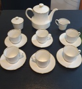 Serwis kawowy Seltmann Weiden Anja |Biała Porcelana, Złoty Rant | Vintage 