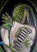 Dusza akryl na płótnie 50/70 Aneta B.Szamel Art