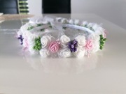 Wianek wianuszek komunijny różyczki biały 