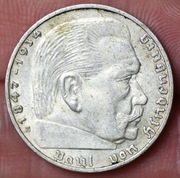 Niemcy, III Rzesza, 2 marki 1938 E, Hindenburg