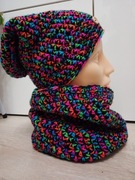 Komplet handmade włóczka szydełko akryl 