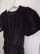 Elegancki welurowy kombinezon dla dziewczynki f&f cyrkonie 9 lat 134