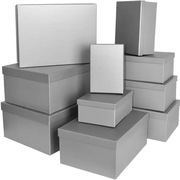 Pudełko kartonowe ozdobne na prezenty, gwiazdy, 21x15x8.5 cm