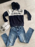 Bluza U.S Polo ASSN +jeansy Reserved 152 stan jak nowy 