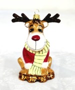 Bombki choinkowe szklane 1 szt. Renifer kształtki figurki na choinkę