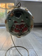 Duża bombka ze stojakiem decoupage 15 cm