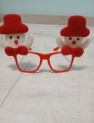 Okulary świąteczne bałwanki, gadżet bez szkiełek