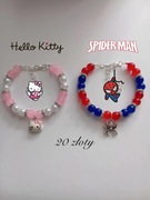 Bransoletki Hello Kitty i spiderman matching