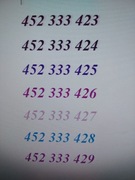 Złoty numer 7 numerów telefonu po kolei, cena za 1 sztuke