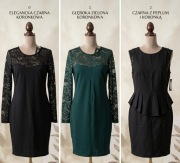 Zestaw trzech sukienek eleganckich roz.40