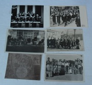 6 starych zdjęć muzycznych.Muzycy,puzony, harmonie,perkusje