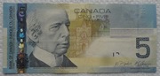Kanada CAD $ 5 dolarów 2006 Druk 2008 P# 101Ab BABN Spotry zimowe Ładne