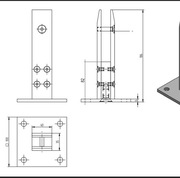 Słupek balustrady szklanej