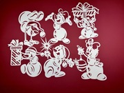 Bałwanki gotowa dekoracja do zawieszenia na okno Przedszkole Zima 