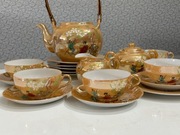Japońska porcelana serwis iryzowany lata 50-60