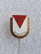 Odznaka RTS Widzew Łódź tarcza z wieńcem (PRL)
