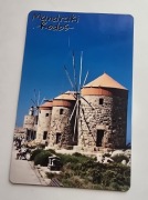 Magnes na lodówkę(30)Grecja Wyspa Rodos Mandraki, Creete. Wiatraki.