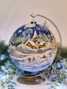 Bombka 100% ręcznie malowana 20 cm NIETŁUKĄCA + STOJAK