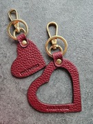 Walentynka Zestaw 2 Breloków Serce CHOLEWIŃSKI – Skóra Naturalna – Prezent!