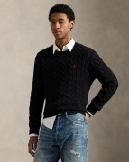 Polo Ralph Lauren - czarny sweter męski, 100% bawełna - M