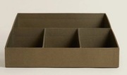 Zara organizer na biurko przybornik 4 komory khaki